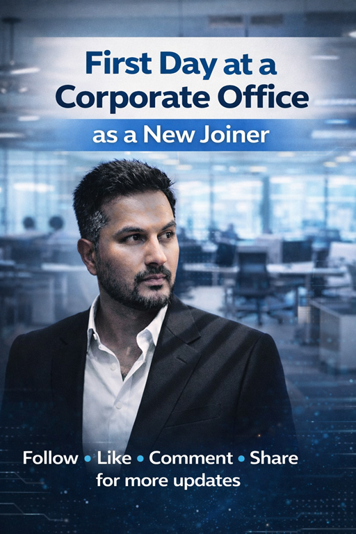 First Day at a Corporate Office as a New Joiner
