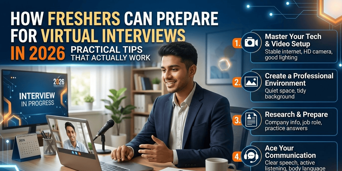 How Freshers Can Prepare for Virtual Interviews in 2026: Practical Tips That Actually Work