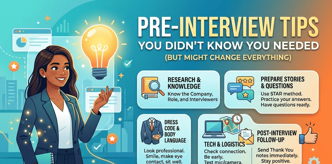Pre-Interview tips you did not know you needed (But might change everything).